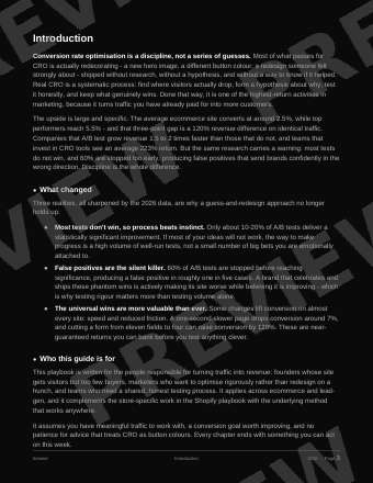 The Conversion Rate Playbook preview page 2