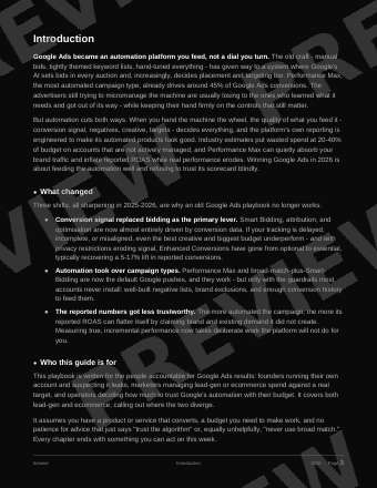 The Google Ads Playbook preview page 2