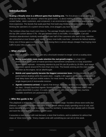 The Shopify Growth Playbook preview page 2