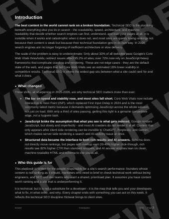 The Technical SEO Playbook preview page 2